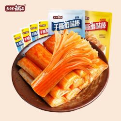 盐津铺子 手撕蟹柳蟹味棒 30根 即食网红零食
