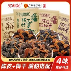 宏泰记 Hongtaiji 宏泰记 陈皮杨梅干混合蜜饯乌梅话李子干果脯 100g*3+30g*2