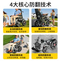 迈卡侬电动轮椅智能全自动老人专用老年人残疾人折叠轻便代步车
