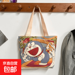 京喜 机器猫 韩版轻便购物收纳袋 帆布包
