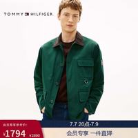 TOMMY HILFIGER 男女巴恩风撞色灯芯绒翻领工装夹克