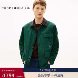 TOMMY HILFIGER 男女巴恩风撞色灯芯绒翻领工装夹克