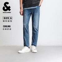 杰克琼斯 杰克·琼斯(JACK&JONES)男装牛仔裤九分裤锥形复古猫须水洗休闲百搭潮