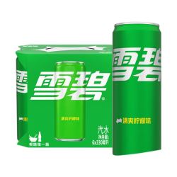 雪碧 可口可乐檀健次代言 雪碧Sprite柠檬味汽水碳酸饮料330ml*6罐 雪碧 330ml*6罐