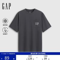 Gap 男女装2026春季新款吸湿速干凉感logo印花宽松短袖T恤866069