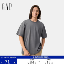 Gap 男士春季款丝光圆领短袖T恤 724960
