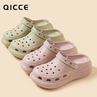 QICCE 蔷薇女款防滑26款洞洞鞋网红厚底时尚女鞋外穿洞洞鞋9050