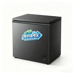 美的 家用小型冰柜 冷柜 MF-200KPM 钛钢灰 200L 智能变频