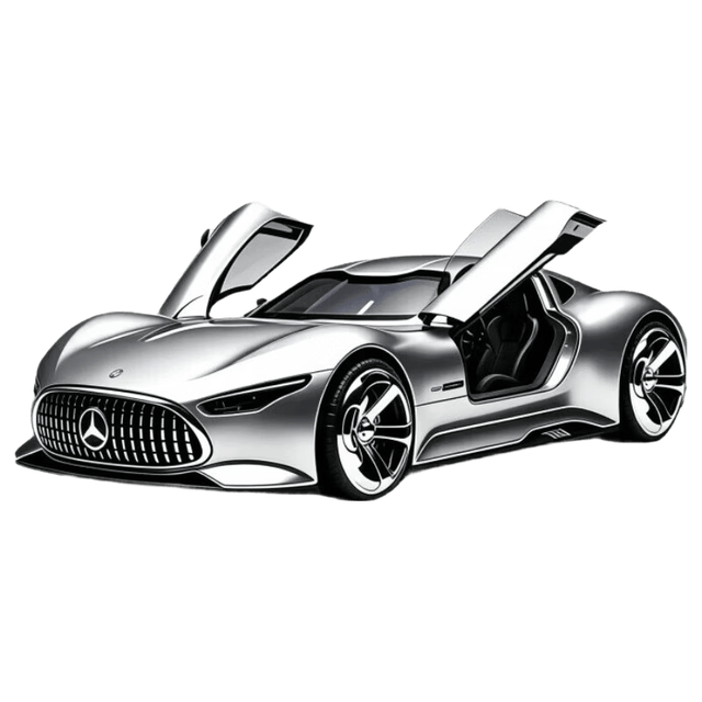 卓越优趣 奔驰Vision GT合金车模 银翼白