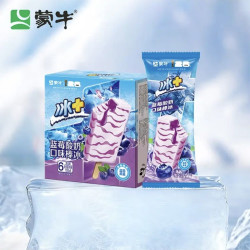蒙牛 冰+蓝莓酸奶口味棒冰 70g*6支