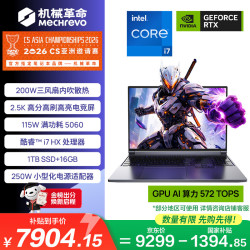 机械革命 极光X i7-13700HX RTX5060 16GB+1TB 灰色 游戏本