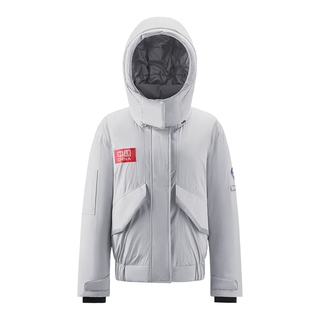 千仞岗 火箭联名 冬季短款连帽加厚女士羽绒服
