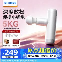 飞利浦 按摩器按摩仪 颈膜枪3105G白