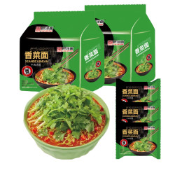 同碗面 同碗福 香菜面 100g*3+30g*2 家用速食泡面