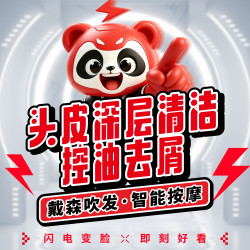 去屑止痒洗发头疗+戴森风＋智能按摩