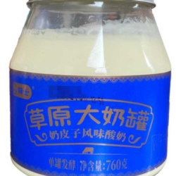 骑士草原大奶罐奶皮子风味酸奶760g