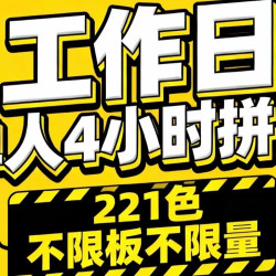 221色单人4小时拼豆(不限板不限量）