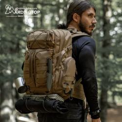 MARDINGTOP 双肩包背包男大容量户外战术徒步登山包卡其色-40L