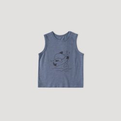 巴厘小猪 男童莫代尔棉背心 泡泡跃豚 90