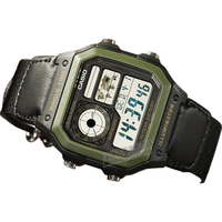 卡西欧 AE-1200WHB-1B 防水运动电子表 黑色