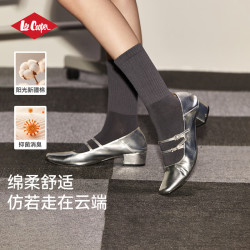 Lee Cooper 中筒袜四季款男女款抑菌防臭运动袜堆袜子 4双装 均码 四季｜舒适