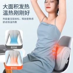 茗振 颈椎按摩器颈部腰部背部多功能斜方肌电动仪肩颈肩部揉捏家用枕头