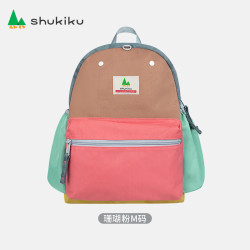 SHUKIKU 儿童书包 幼儿园大班一年级小学生双肩包 户外旅游背包 珊瑚粉 M码