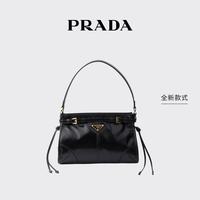 PRADA 女士Prada Bonnie 牛皮革单肩包手提斜挎包 黑色