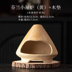 灵沐 壁炉雪松芬兰小屋炉黄+木垫