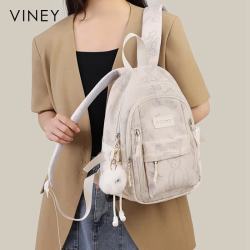 VINEY 女初中高中大学生大容量双肩包 休闲旅行通勤包