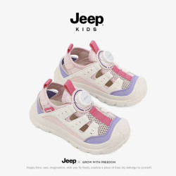 JEEP KIDS 网面防滑儿童溯溪鞋包头轻便凉鞋 粉紫 37