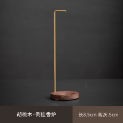 灵沐 创意沉香家用禅意胡桃木倒挂香炉
