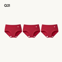 Q21 小确幸80支莫代尔桑蚕丝女士内裤无痕5A级天然抑菌中腰3条装