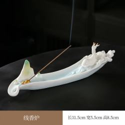灵沐 白瓷茶室创意陶瓷线香炉