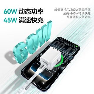 山泽 60W氮化镓快充 Type-C充电器头 适用苹果8-17/iPad/笔记本