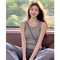 PASS 夏季背心女薄款外穿2026新款背心高级感基础款无袖女式T恤