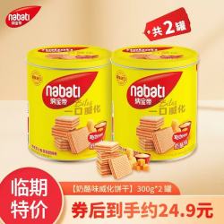 Richeese 印尼原装进口威化饼干 奶酪味 300g*2罐