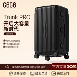 CECE 行李箱女大容量加厚铝框旅行箱男学生拉杆密码皮箱 黑色30英寸