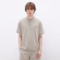 gxgjeans 亨利领立领短袖polo衫