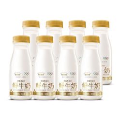 每日鲜语 鲜牛奶3.6g蛋白185ml*8瓶装鲜奶全脂生牛乳巴氏杀菌低温