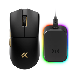 迈从 K7 V2 Ultra+ PAW3955传感器 黑金 8K磁吸无线充 鼠标