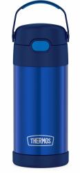 THERMOS 儿童不锈钢吸管水杯 354ml保冷水壶 学校户外便携