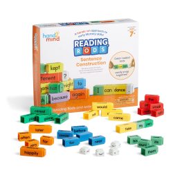 hand2mind Reading Rods 儿童造句、连接立方体造句、学习阅读玩具、儿童阅读工具、阅读操作科学