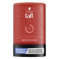 Schwarzkopf 施华蔻 Taft 美发凝胶 V12 凝胶快速干燥机 超强定型温和呵护头发和头带,无粘性效果,配方维生素 B5,300毫升