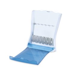 waterpik 洁碧 冲牙器喷头收纳盒 6个独立插槽 卫生便携存储 翻盖式设计 蓝色