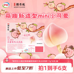 伊利 须尽欢小桃气棒棒糖水蜜桃鲜牛乳冰淇淋17g*6支