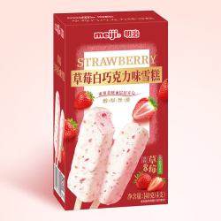 明治 雪糕冰淇淋多口味任选系列 草莓白巧克力35g*4支
