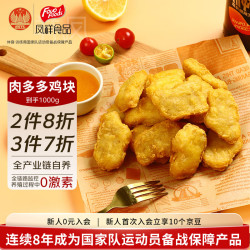凤祥食品 肉多多脆皮鸡块2斤 (500g*2) 炸鸡半成品鸡胸肉鸡肉儿童空气炸锅 肉多多脆皮鸡块1kg(500g*2)