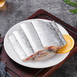 鲜到鲜得 东海小眼舟山带鱼段 净重450g/袋 新鲜冷冻生鲜鱼类刀鱼海鲜水产 450g*1袋