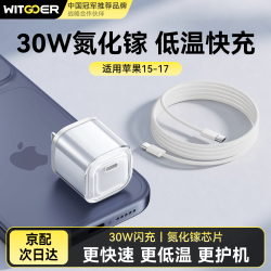 智国者 苹果充电器30W套装数据线 适用于iPhone17/16pmax/15/14/13/华为/oppo快充充电头type-c充电线